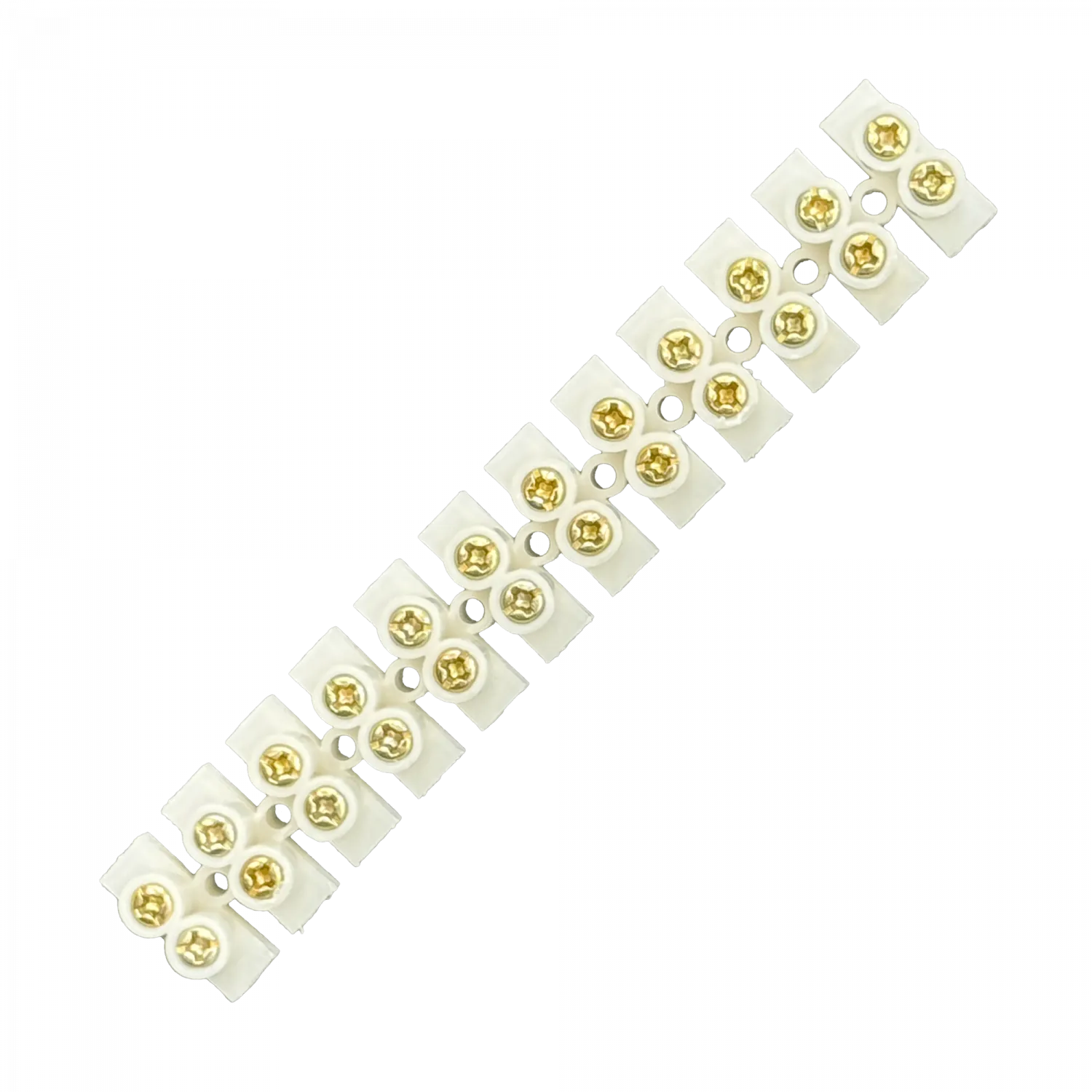 Regleta-Tornillos 16-Ampere 12mm2 12-Pares  380V 16A-Max 122x22x14mm 3