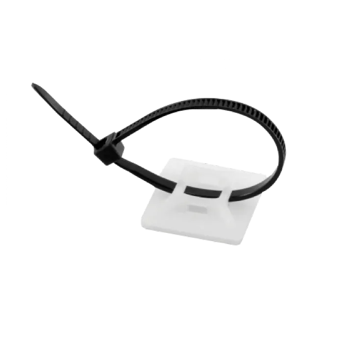 Fijacion Autoadhesiva Base Blanca p/Amarra 4mm 100-un 2x2cm  3