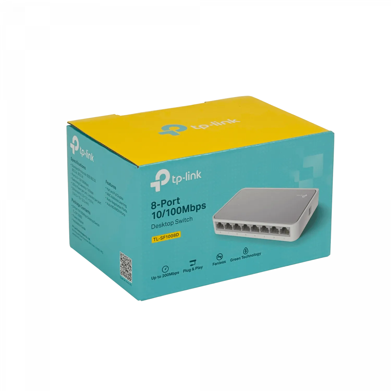 Switch TP-LINK TL-SF1008D 8 Puertos 10/100Mbps, Fanless, Auto MDI/MDIX, Plug and Play, No Administra 8