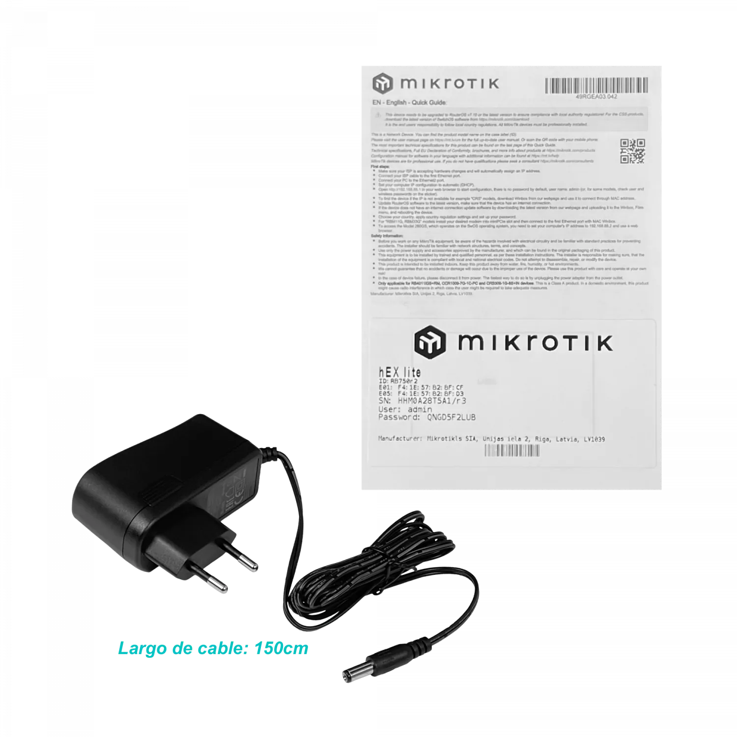 Router MikroTik hEX lite RB750r2 - 5 Puertos Ethernet, CPU 850MHz, 64MB RAM 7
