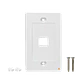 Faceplate 70x114mm Blanco 1-Keystone Horizontal  - Miniatura 2