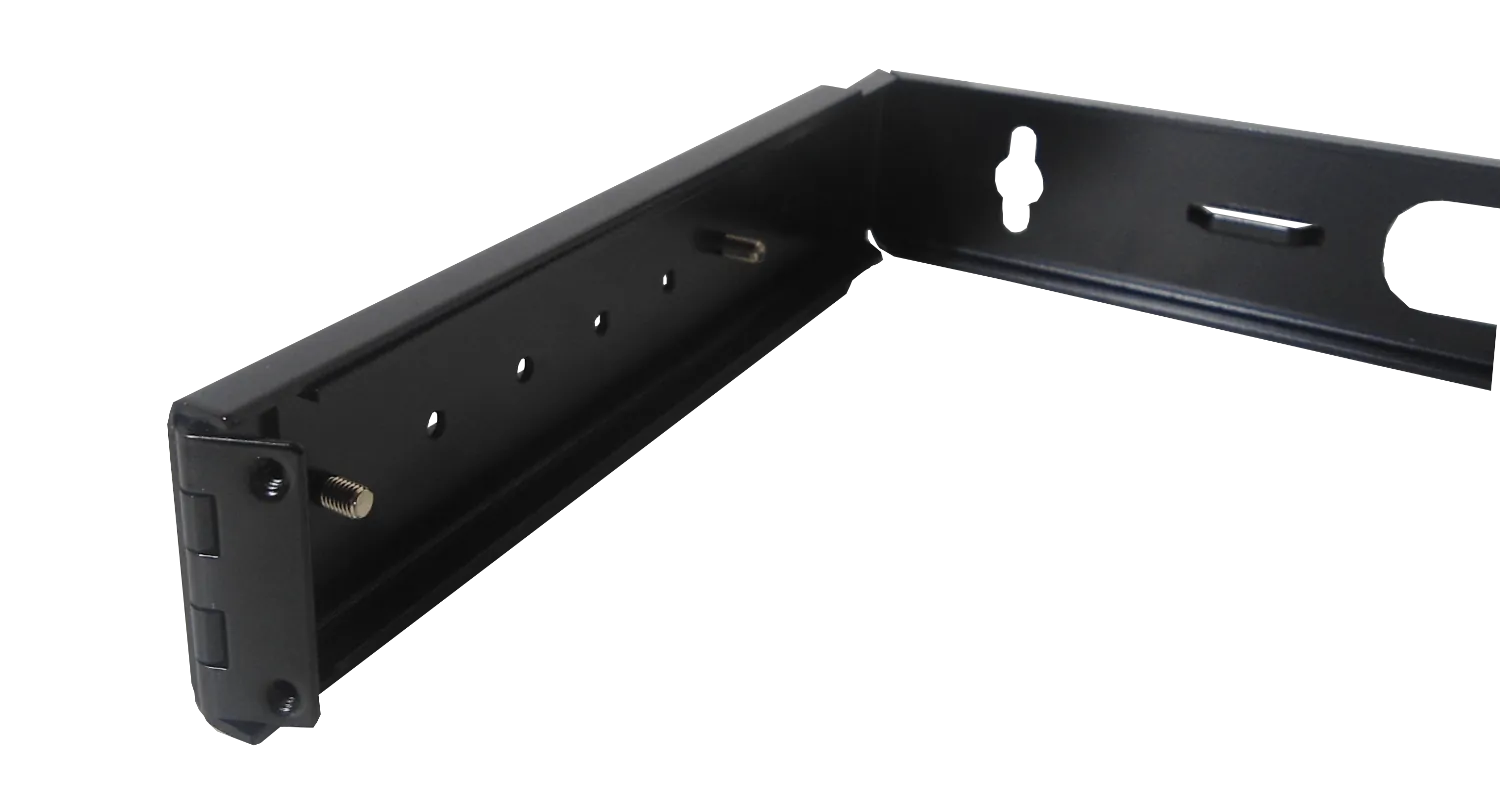 Bracket Mural Abierto 1U Ajustable con Bisagra para Rack 2