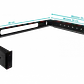 Bracket Mural Abierto 1U Ajustable con Bisagra para Rack - Miniatura 4