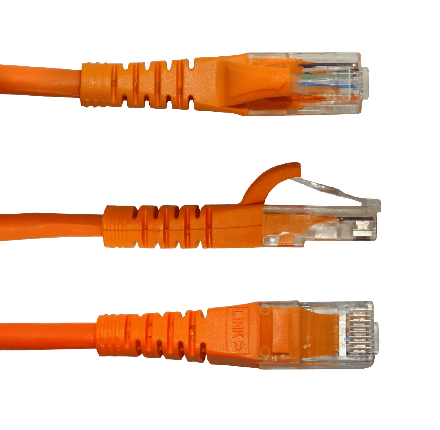 Cable Patch Cruzado Cat5e 2mt Naranjo U/UTP CrossOver 568A/568B 2