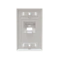 Faceplate  Blanco Angular 1X  70x114mm Placa 1-Keystone - Miniatura 2