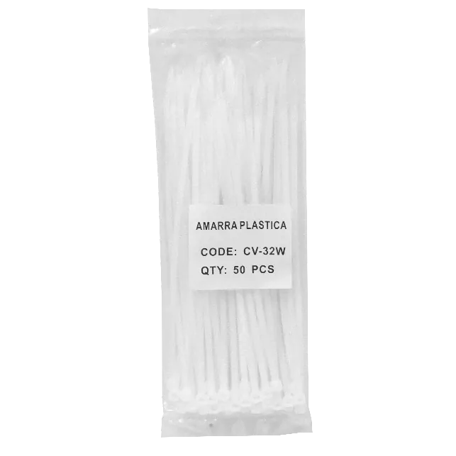 Amarra Plastica Nylon 3.6x200mm 50-un 200x3,6mm Blanca 3