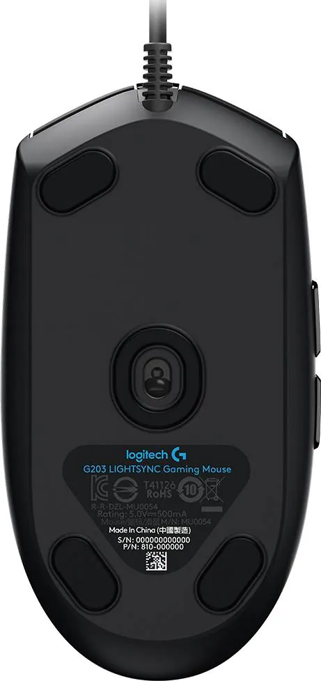 Mouse Gamer Logitech G203 RGB LIGHTSYNC, 6 botones programables, 8.000 DPI, Black 6