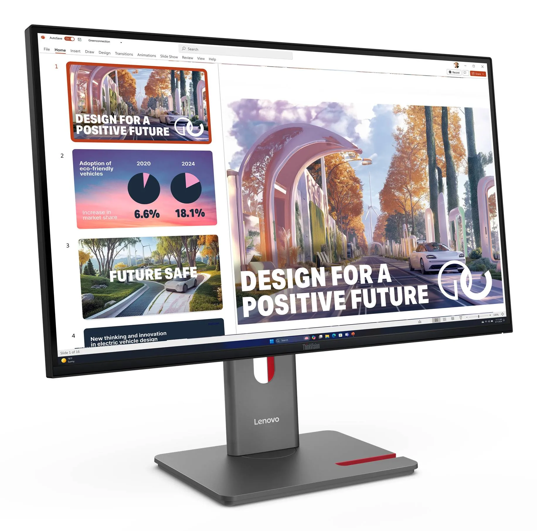 Monitor Plano Lenovo ThinkVision P27QD-40 27