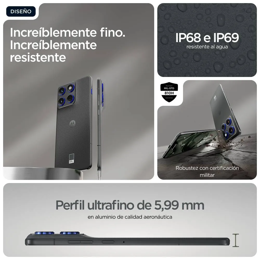 Smartphone Motorola Edge 70 5G 12GB 512GB AMOLED 120Hz Ultra Rendimiento IA 10