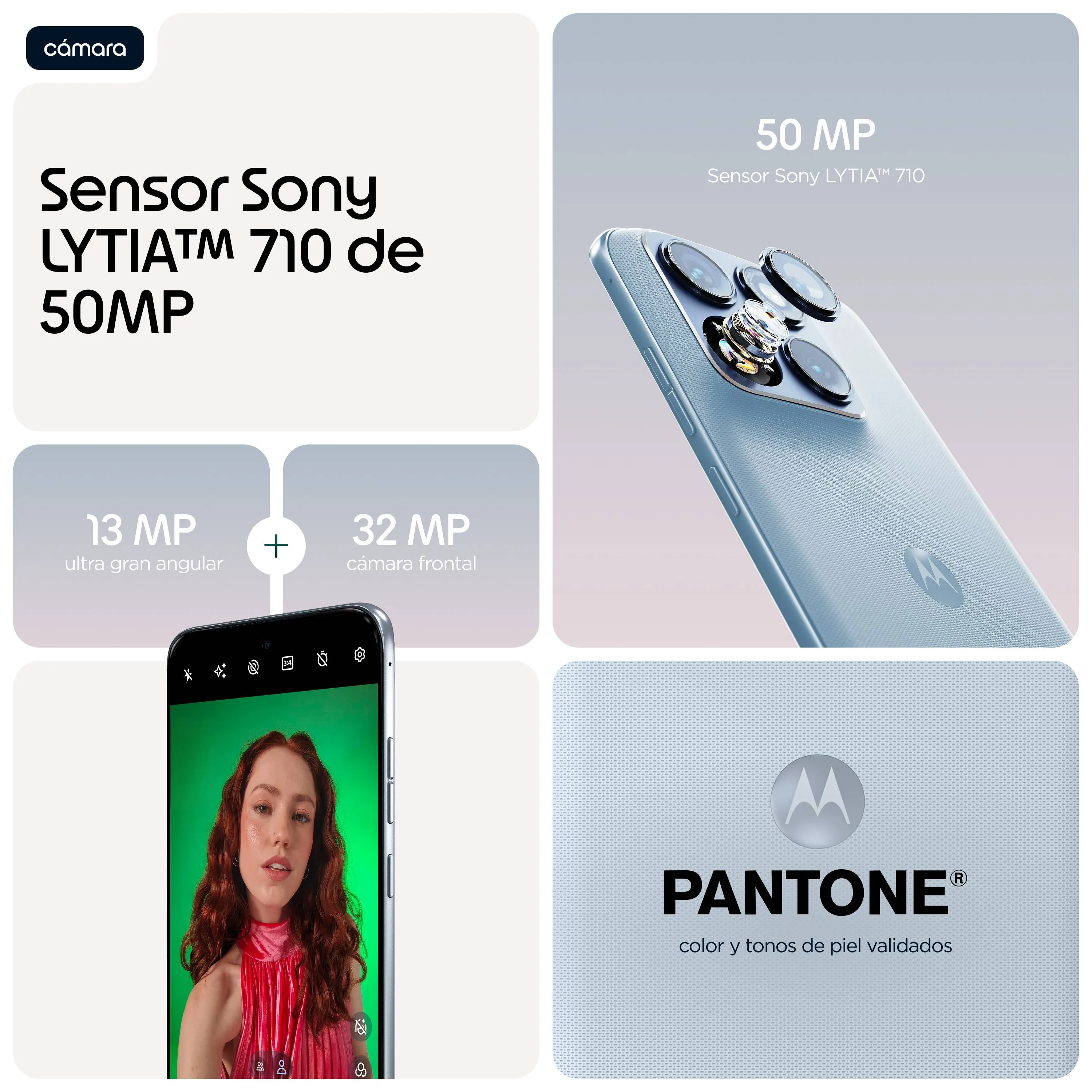 Smartphone Motorola Edge 70 Fusion 8GB 256GB AMOLED 144Hz 5G Batería Extendida 7