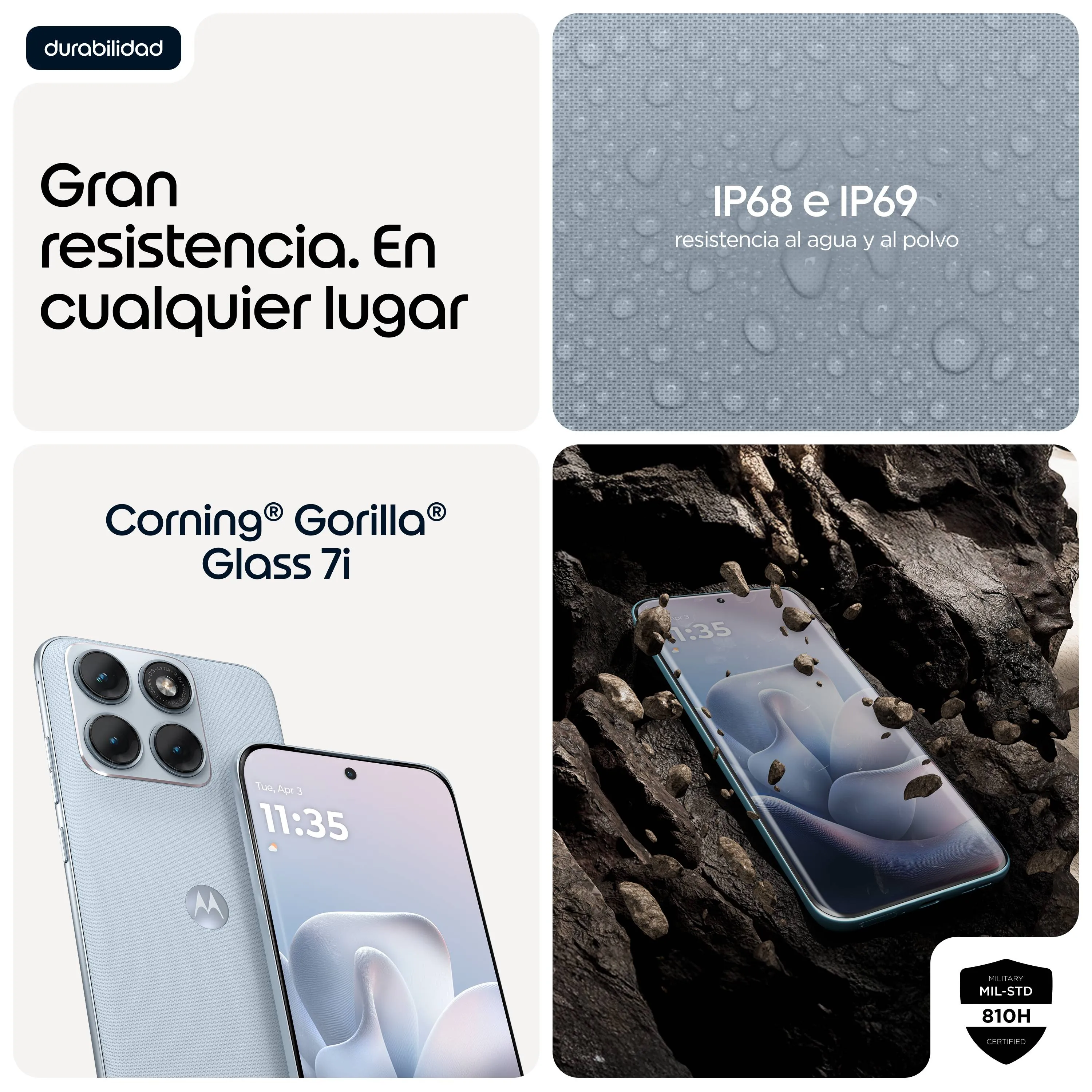 Smartphone Motorola Edge 70 Fusion 8GB 256GB AMOLED 144Hz 5G Batería Extendida 9