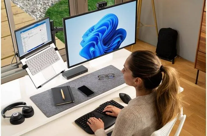 Combo teclado y mouse Kensington Pro Fit Ergo KM675 inalámbrico ergonómico oficina 10