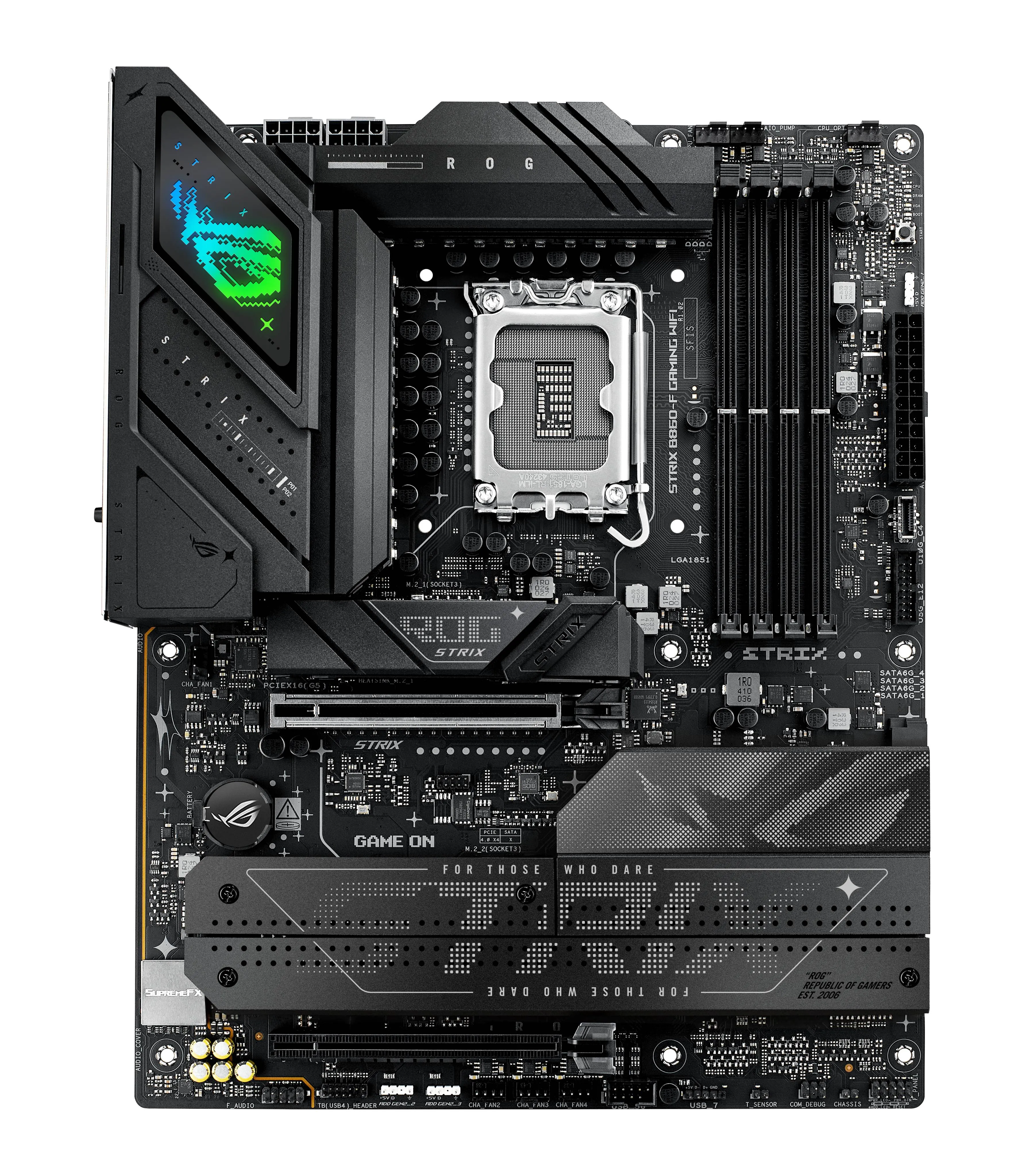 Placa Madre ASUS ROG STRIX B860-F GAMING WIFI Socket Intel LGA1851 4xDDR5 WiFi 7 ATX 3