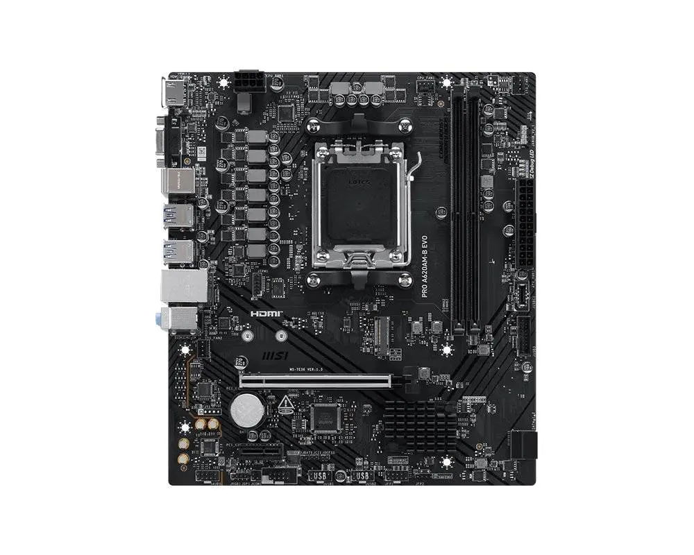 Placa Madre MSI PRO A620AM-B EVO, Socket AM5, 2x DDR5, 1x M.2, 2.5GbE, m-ATX 2