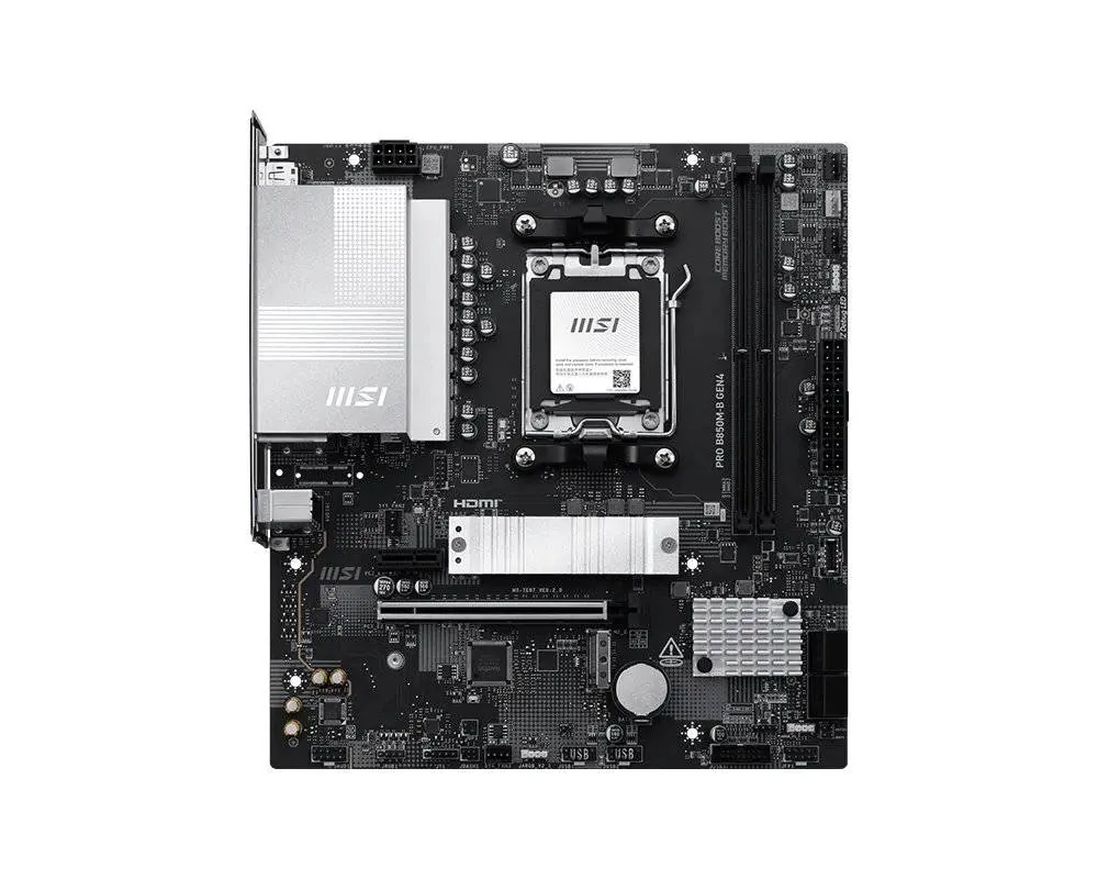 Placa Madre MSI PRO B850M-B GEN4, Socket AM5, 2x DDR5, 2x M.2, PCIe 4.0, 2.5GbE 2