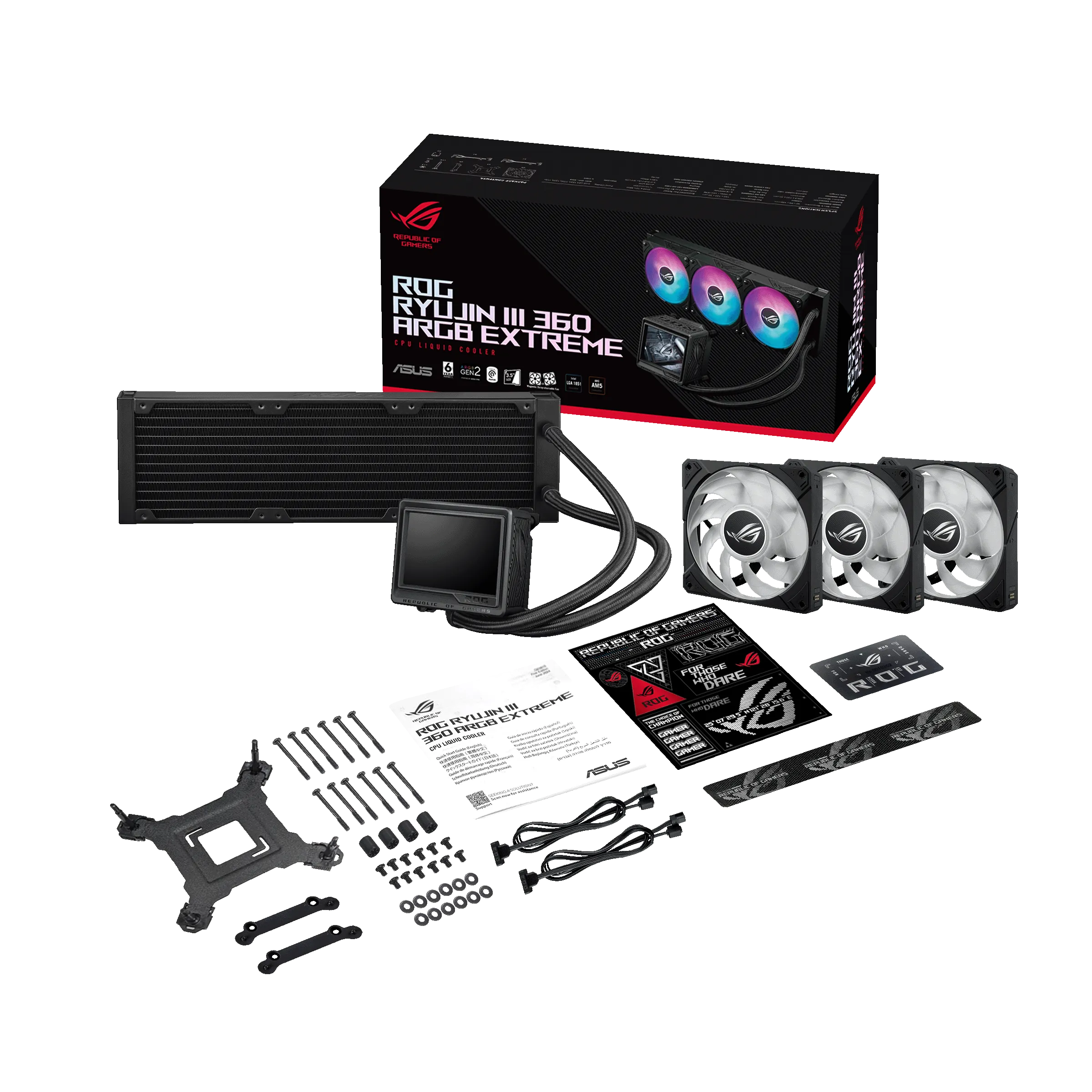Refrigeración Líquida ASUS ROG Ryujin III 360 ARGB Extreme, 360mm, Pantalla LCD, Intel/AMD 6