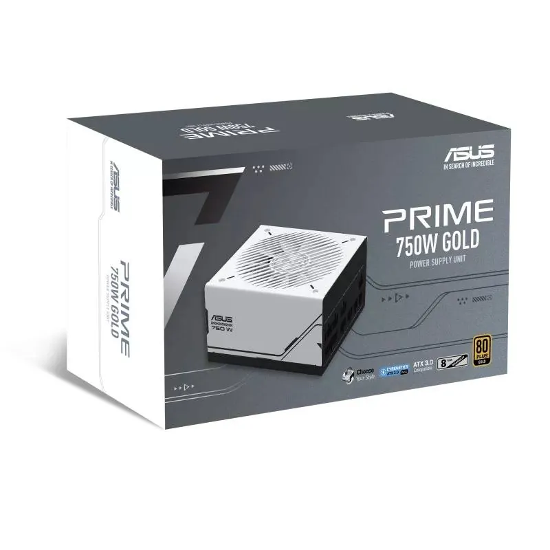 Fuente de Poder ASUS Prime 750W Gold, PFC Activo, Certificada 80 PLUS Gold 12
