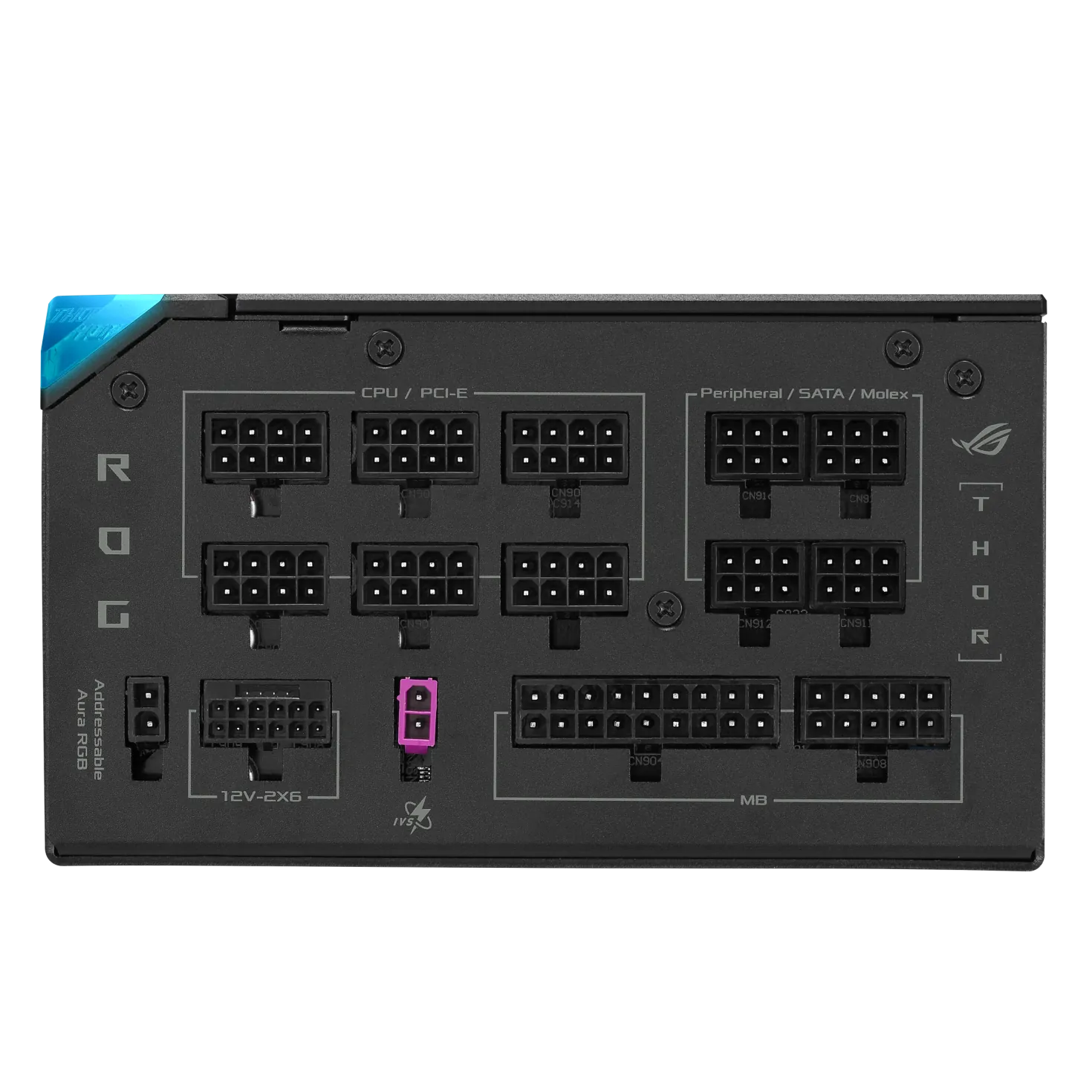 Fuente de Poder ASUS ROG Thor 1200W Platinum III, Pantalla OLED, Full Modular, ATX 3.1, Aura Sync 6