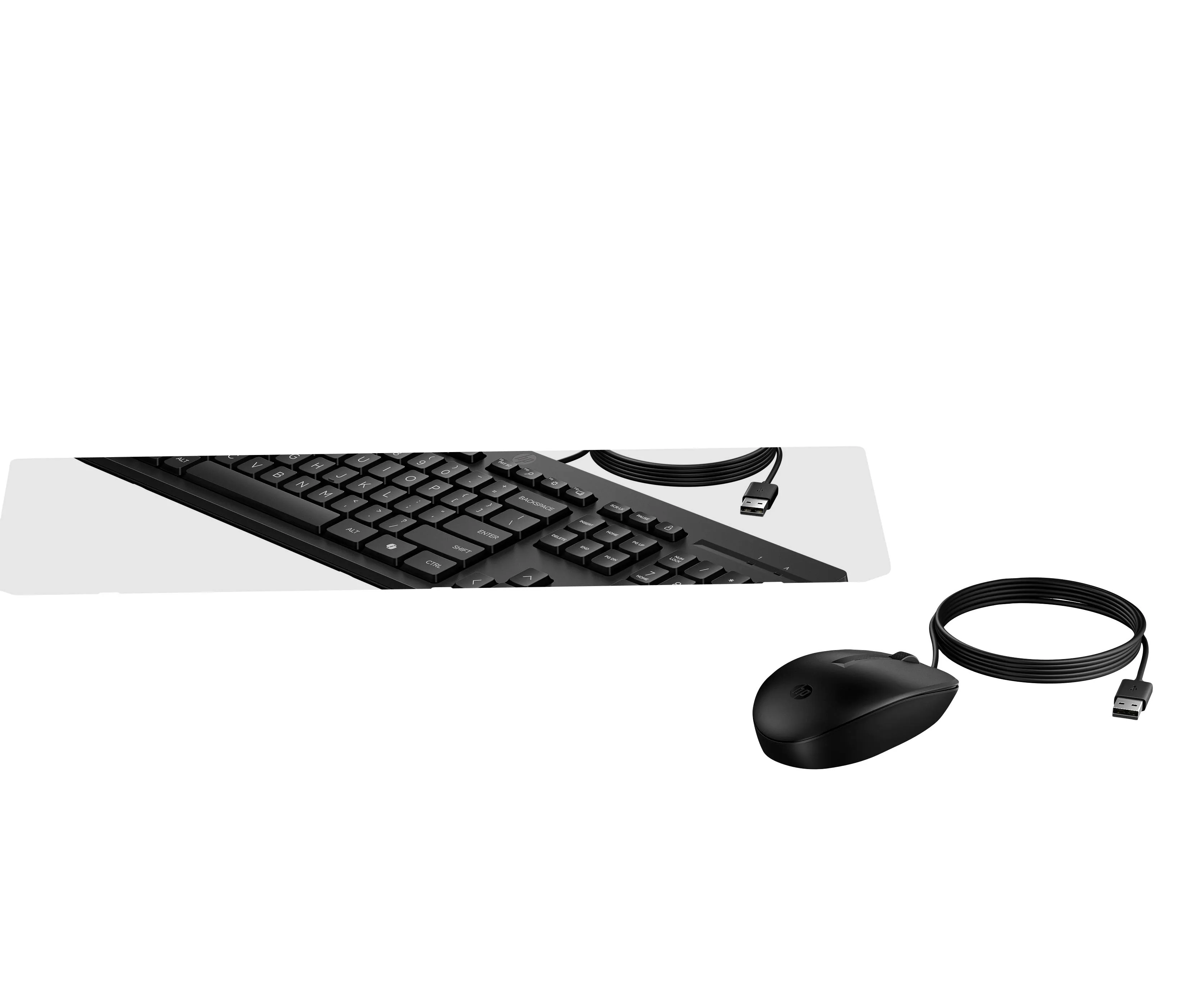 Teclado y Mouse HP 225 Wired Combo USB con Tecla Copilot para Oficina 3