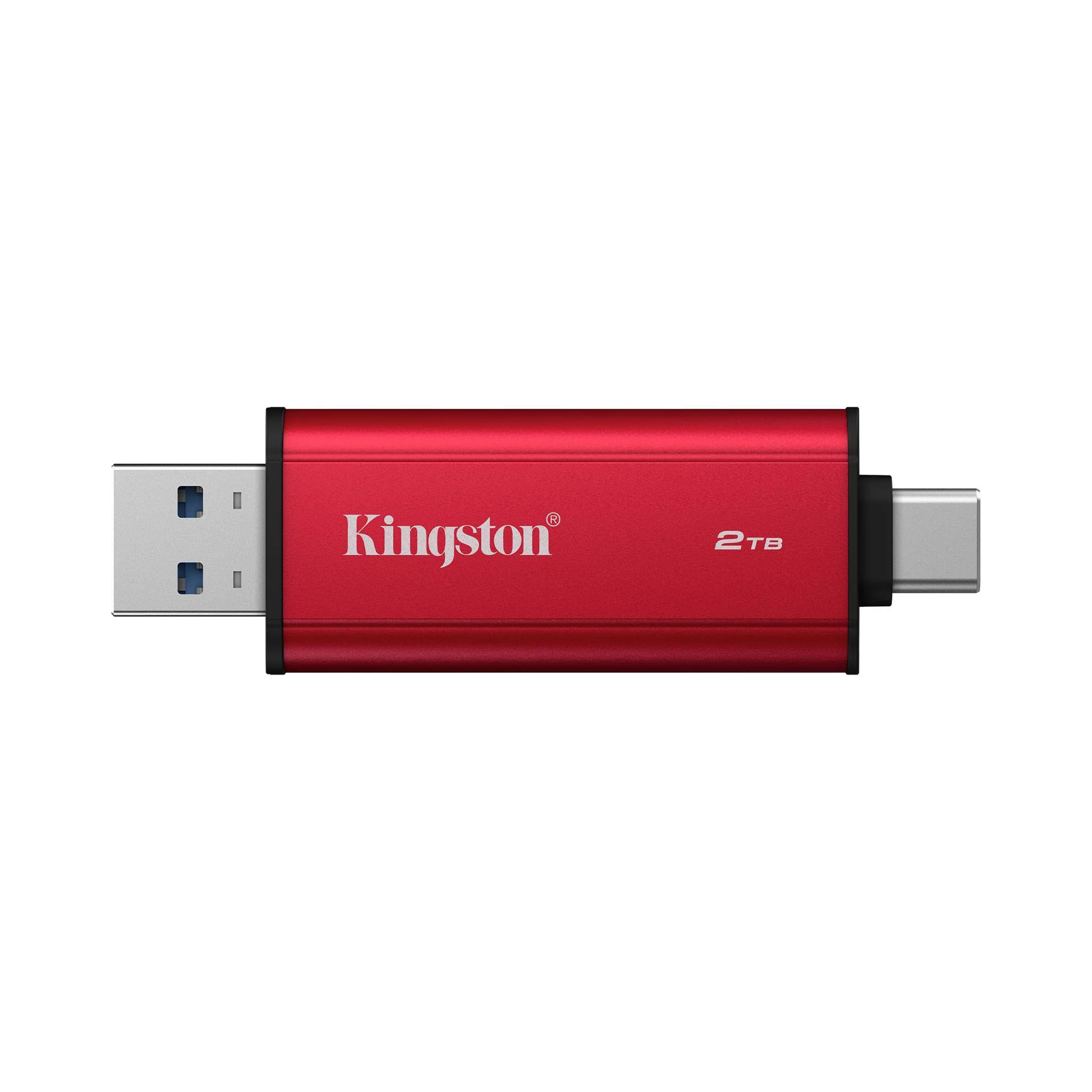 Unidad SSD Portátil Kingston Dual Portable, 2TB, Conexión USB-A/USB-C, Rojo  2