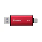 Unidad SSD Portátil Kingston Dual Portable, 2TB, Conexión USB-A/USB-C, Rojo  - Miniatura 2