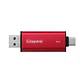 Unidad SSD Portátil Kingston Dual Portable, 1TB, Conexión USB-A/USB-C, Rojo  - Miniatura 2