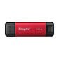 Unidad SSD Portátil Kingston Dual Portable, 512GB, Conexión USB-A/USB-C, Rojo  - Miniatura 1