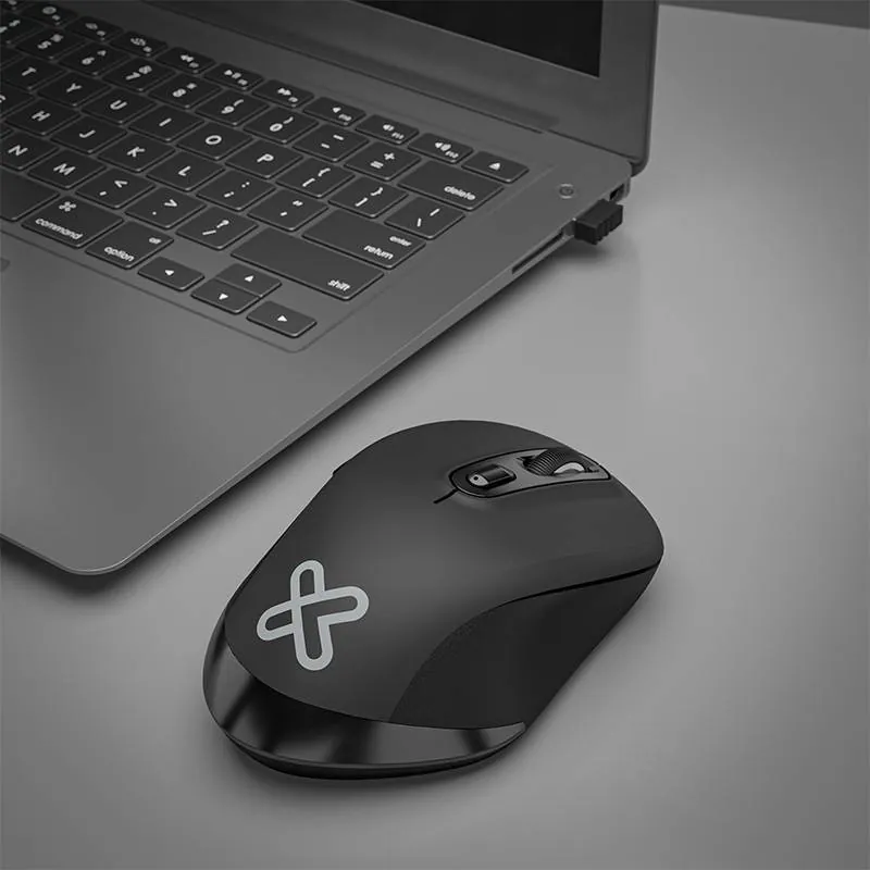 Mouse Inalámbrico Klip Xtreme Biglider KMW-550 Dual USB-C USB-A 2400 DPI Ergonómico 7