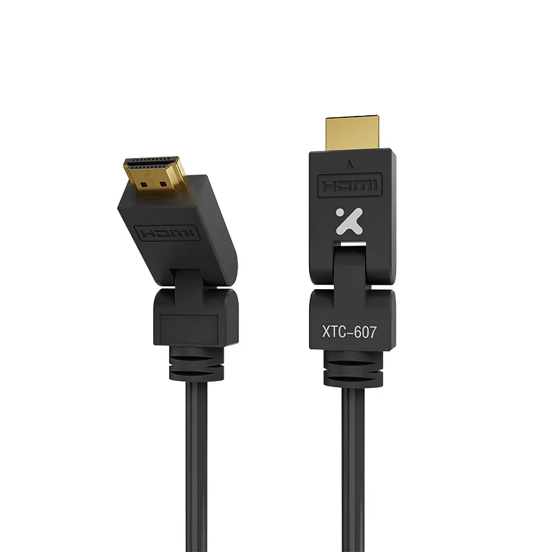 Cable HDMI con Conectores Giratorios Xtech, (M) a (M), HDMI 1.4, 4K 30hz, 30 AWG, Negro 2
