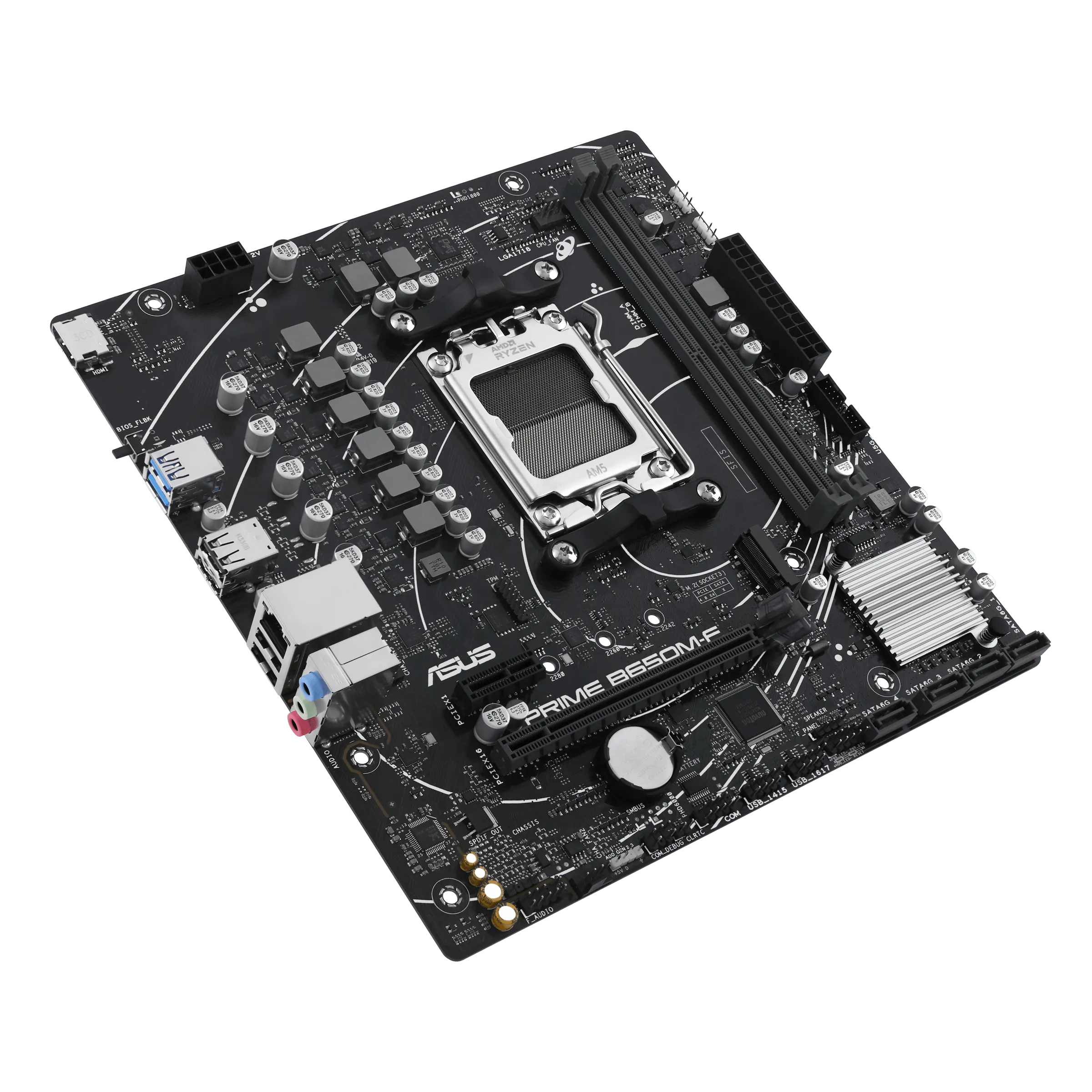 Placa Madre ASUS PRIME B650M-F, Socket AM5, 4x DDR5, 1x M.2, Gigabit Ethernet, m-ATX 4