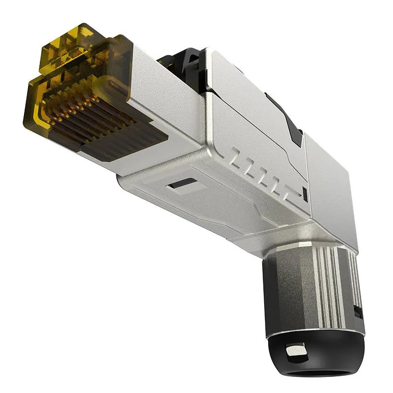 Conector RJ45 Nexxt XGiga NXM-STS01 Cat6A Blindado 90° Alto Rendimiento Red 5