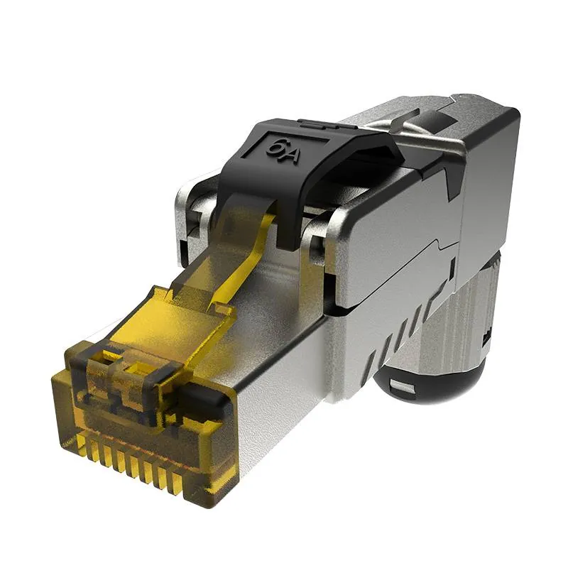 Conector RJ45 Nexxt XGiga NXM-STS01 Cat6A Blindado 90° Alto Rendimiento Red 2