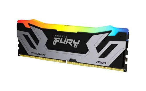 Memoria RAM DDR5 48GB (2x24GB) 8400MT/s CL40 DIMM Kingston Renegade Silver/Black RGB CUDIMM XMP 4