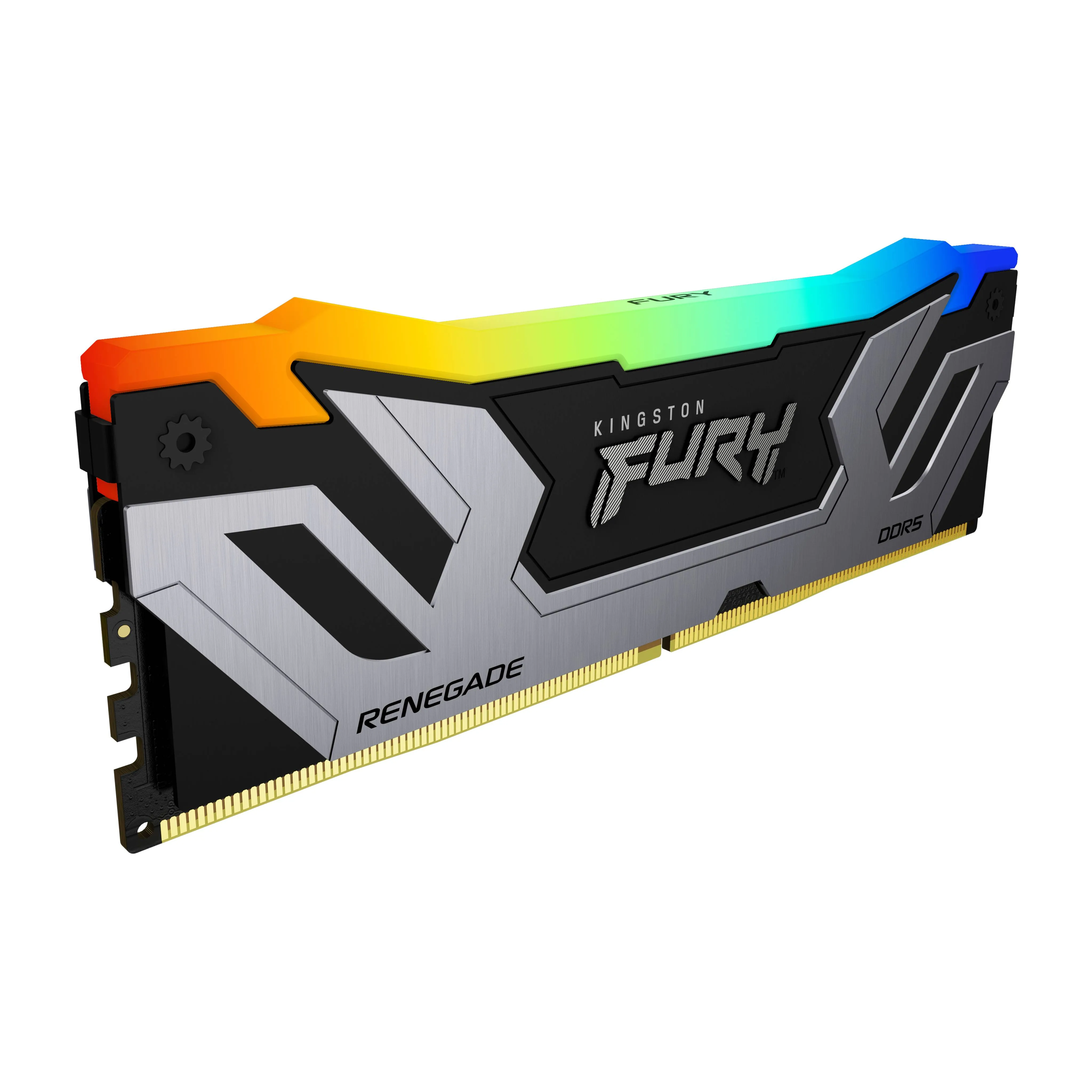 Memoria RAM DDR5 48GB (2x24GB) 8400MT/s CL40 DIMM Kingston Renegade Silver/Black RGB CUDIMM XMP 6