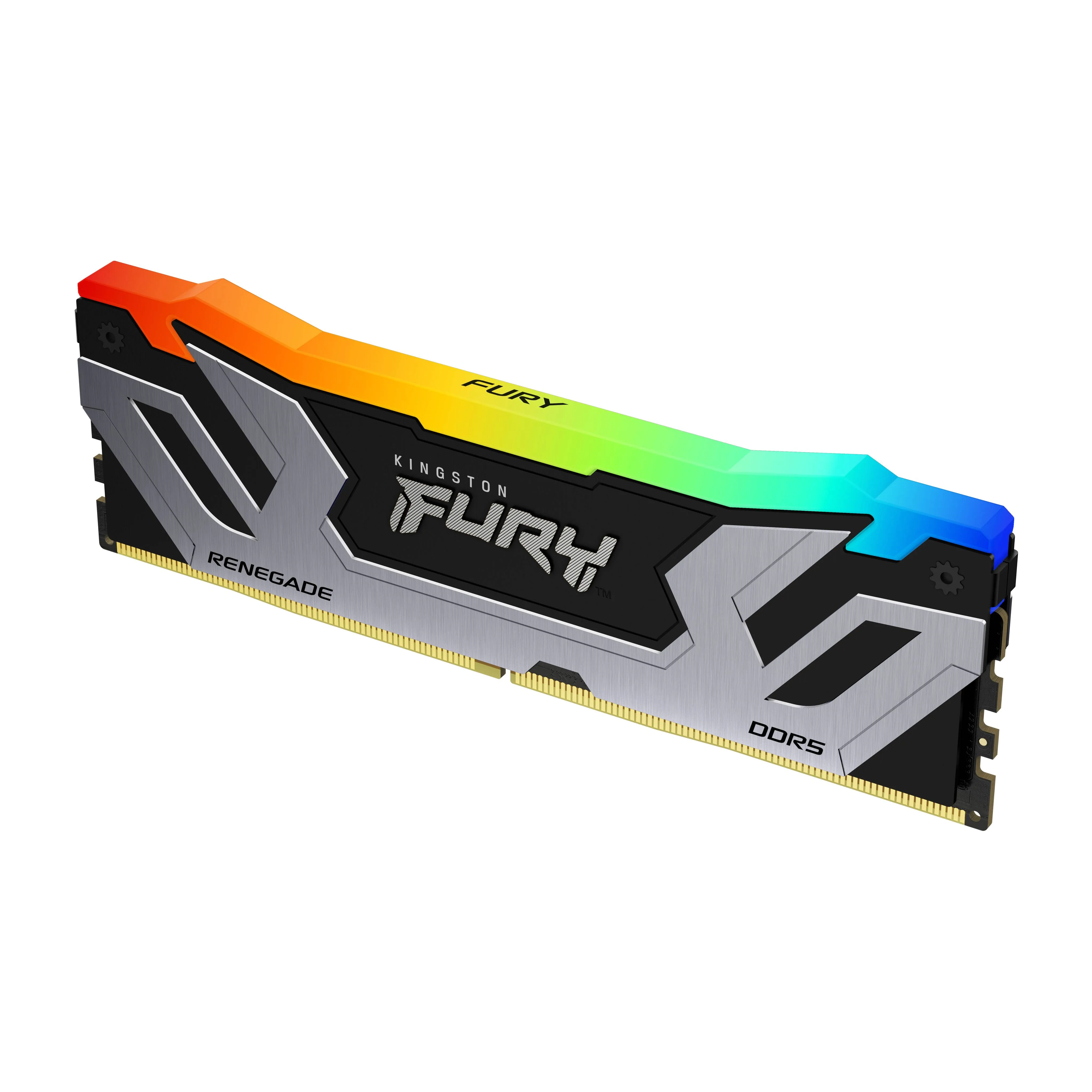 Memoria RAM DDR5 48GB (2x24GB) 8400MT/s CL40 DIMM Kingston Renegade Silver/Black RGB CUDIMM XMP 5