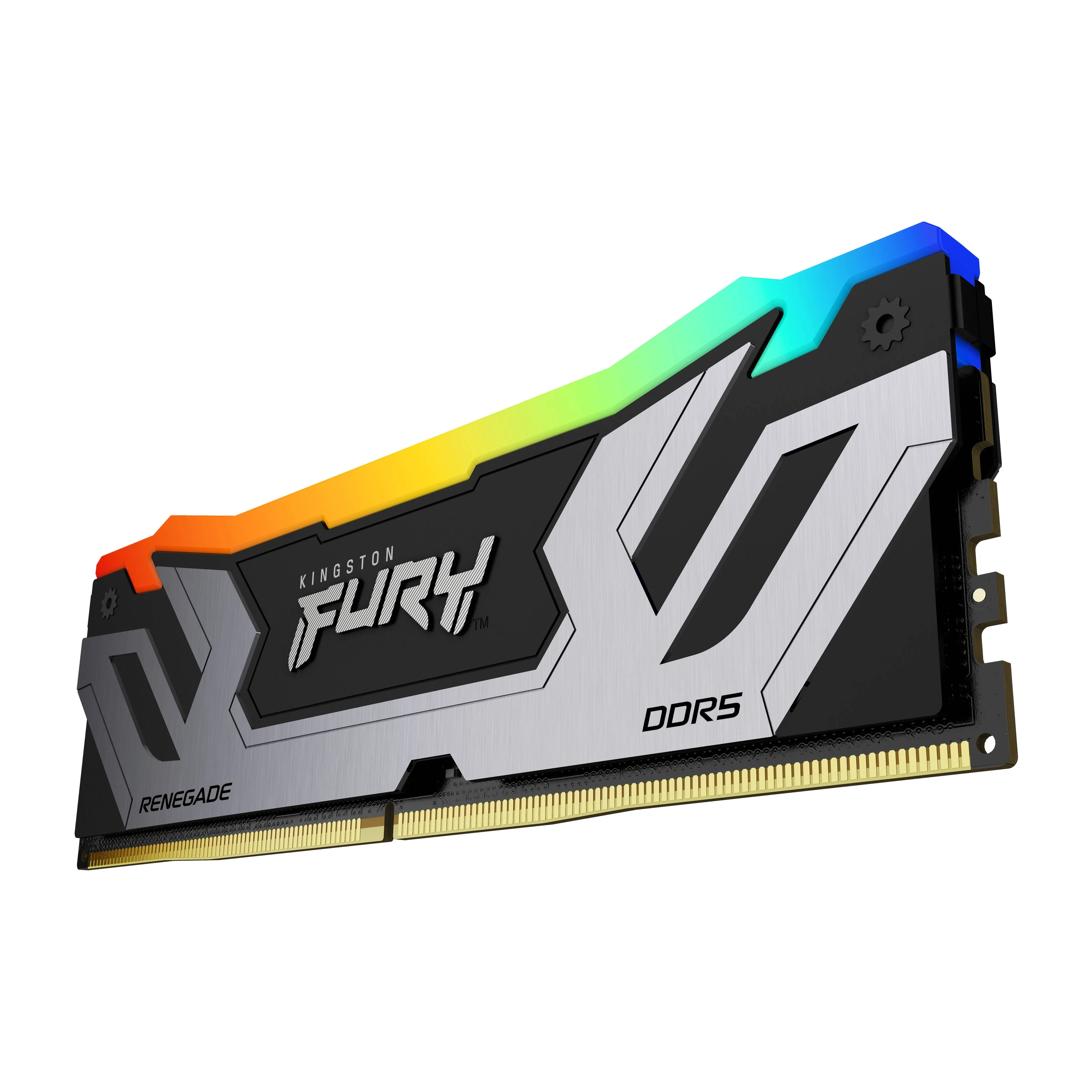Memoria RAM DDR5 48GB (2x24GB) 8400MT/s CL40 DIMM Kingston Renegade Silver/Black RGB CUDIMM XMP 7