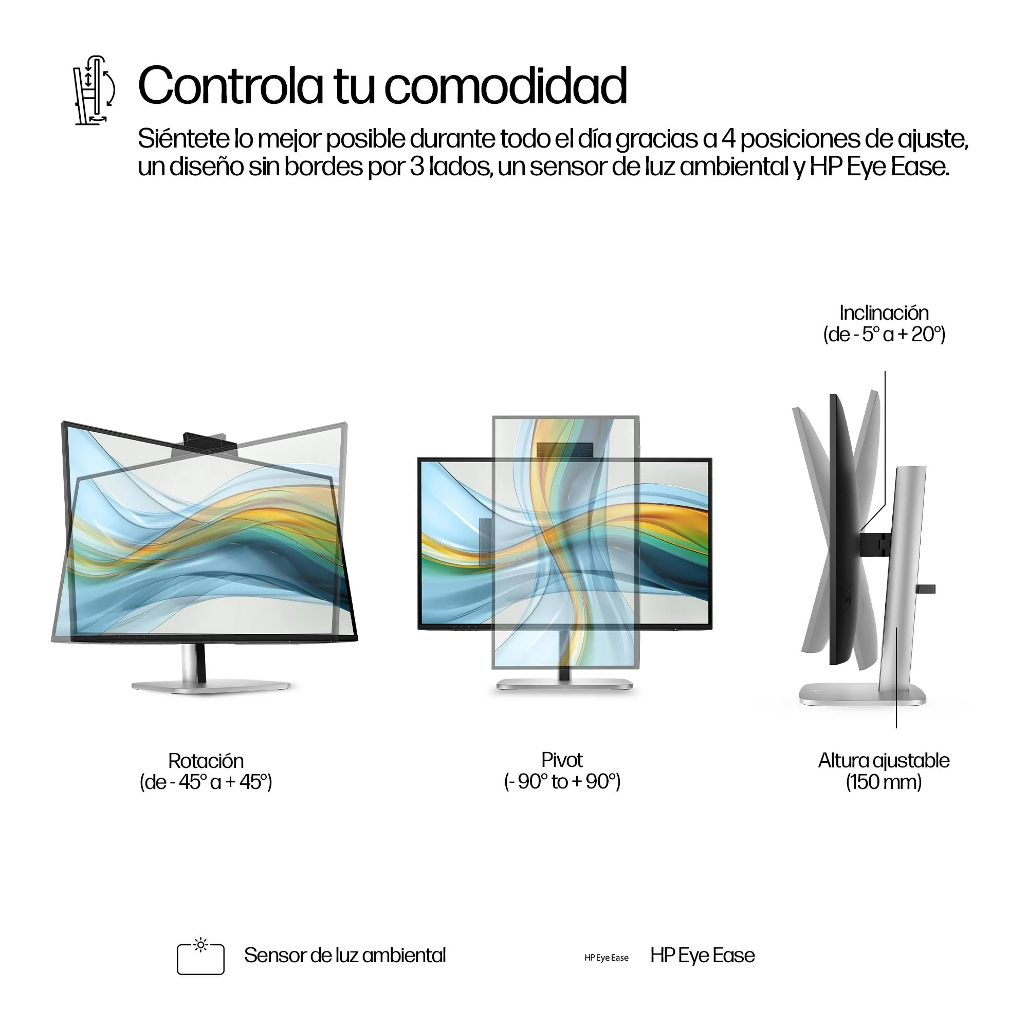 Monitor HP Series 5 Pro 527pm 27 Pulgadas QHD USB-C con Webcam 5MP para Trabajo Híbrido 13