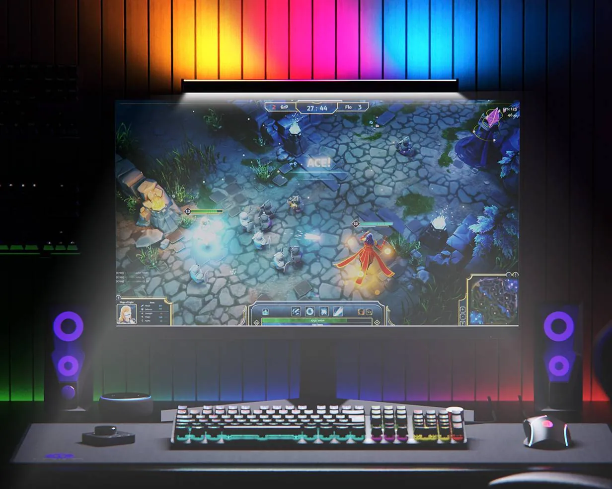 Barra de Luz Primus NIMBUS2L RGBIC para Monitor Dual con Control RF 2