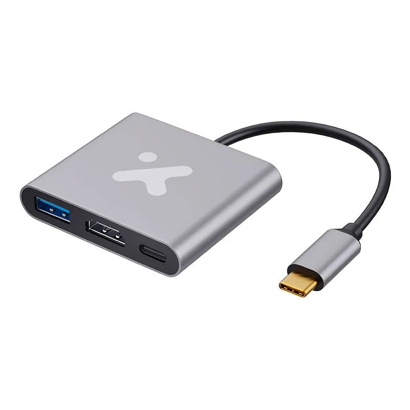 Adaptador Multipuerto Xtech XTC-566, USB-C a HDMI (H), USB-C (H), USB 3.0(H), Aluminio 2