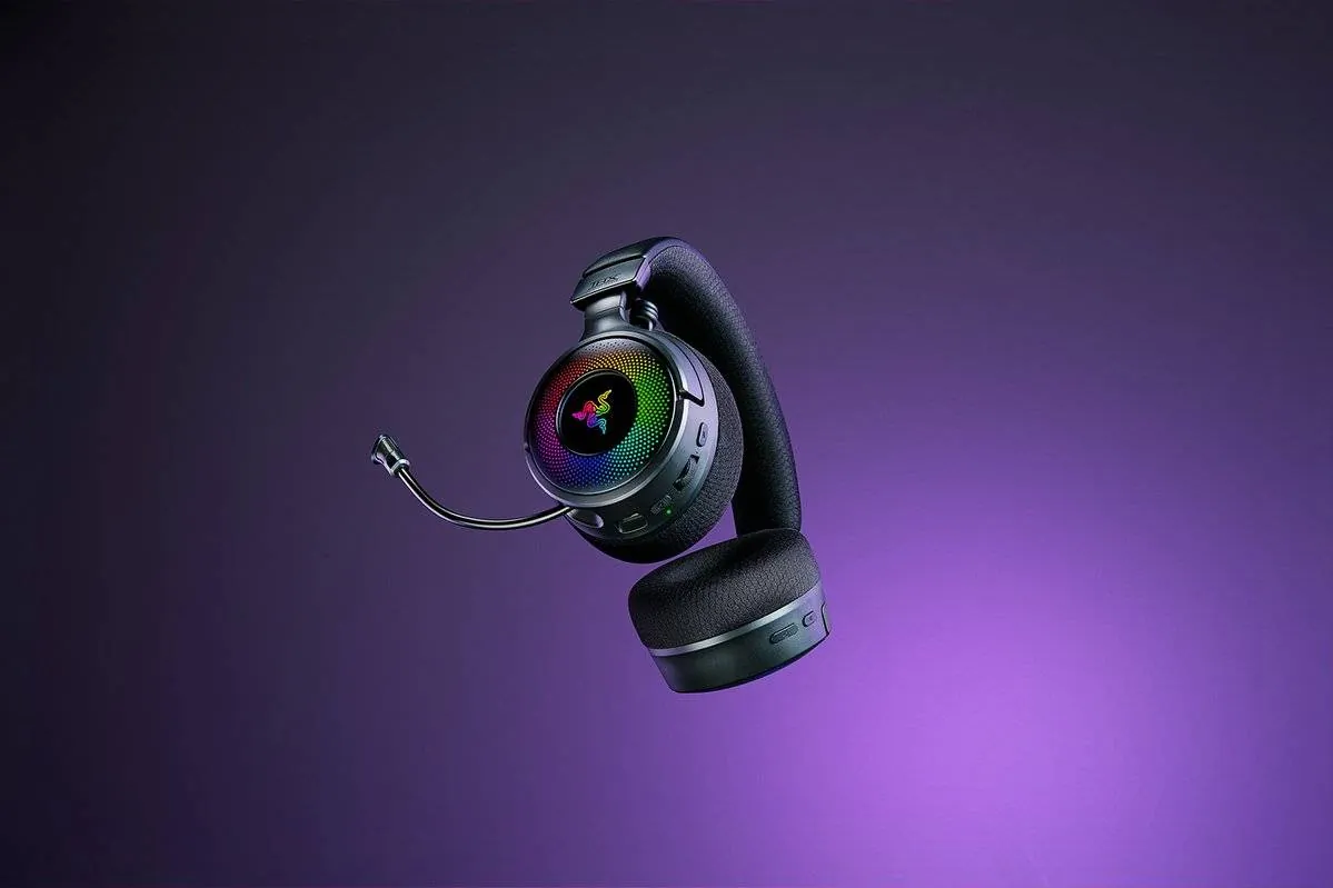 Auriculares Gaming Inalámbricos Razer Kraken V4, Wireless 2.4GHz, Bluetooth 5.3, USB-C, Negro 6