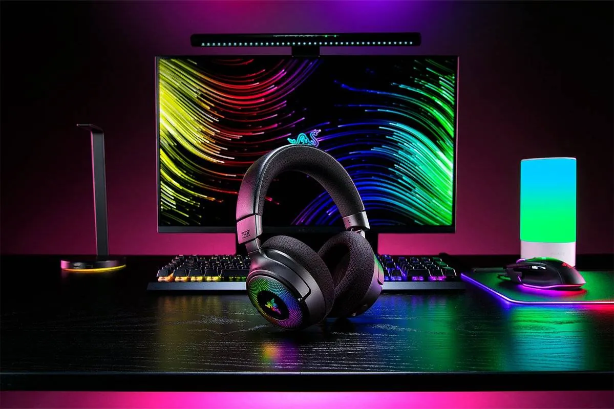 Auriculares Gaming Inalámbricos Razer Kraken V4, Wireless 2.4GHz, Bluetooth 5.3, USB-C, Negro 8