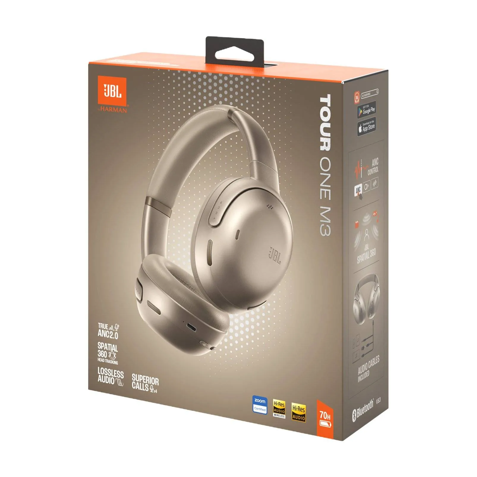 Audífonos Inalámbricos JBL Tour One M3, ANC, Bluetooth 5.3, 3.5mm, Carga USB-C, Mocha 8