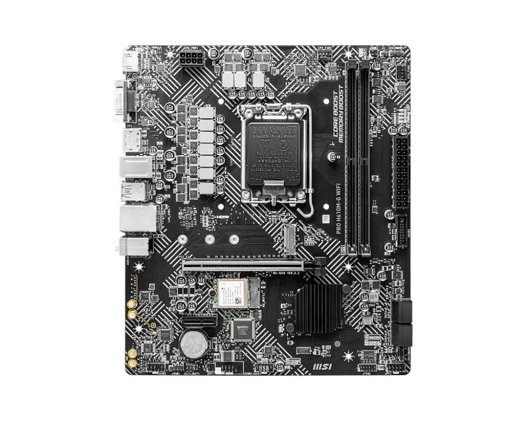 Placa Madre MSI PRO H610M-G WiFi DDR5, LGA 1700, 2x DDR5, HDMI, DP, Wi-Fi 6E, m-ATX (BULK) 2