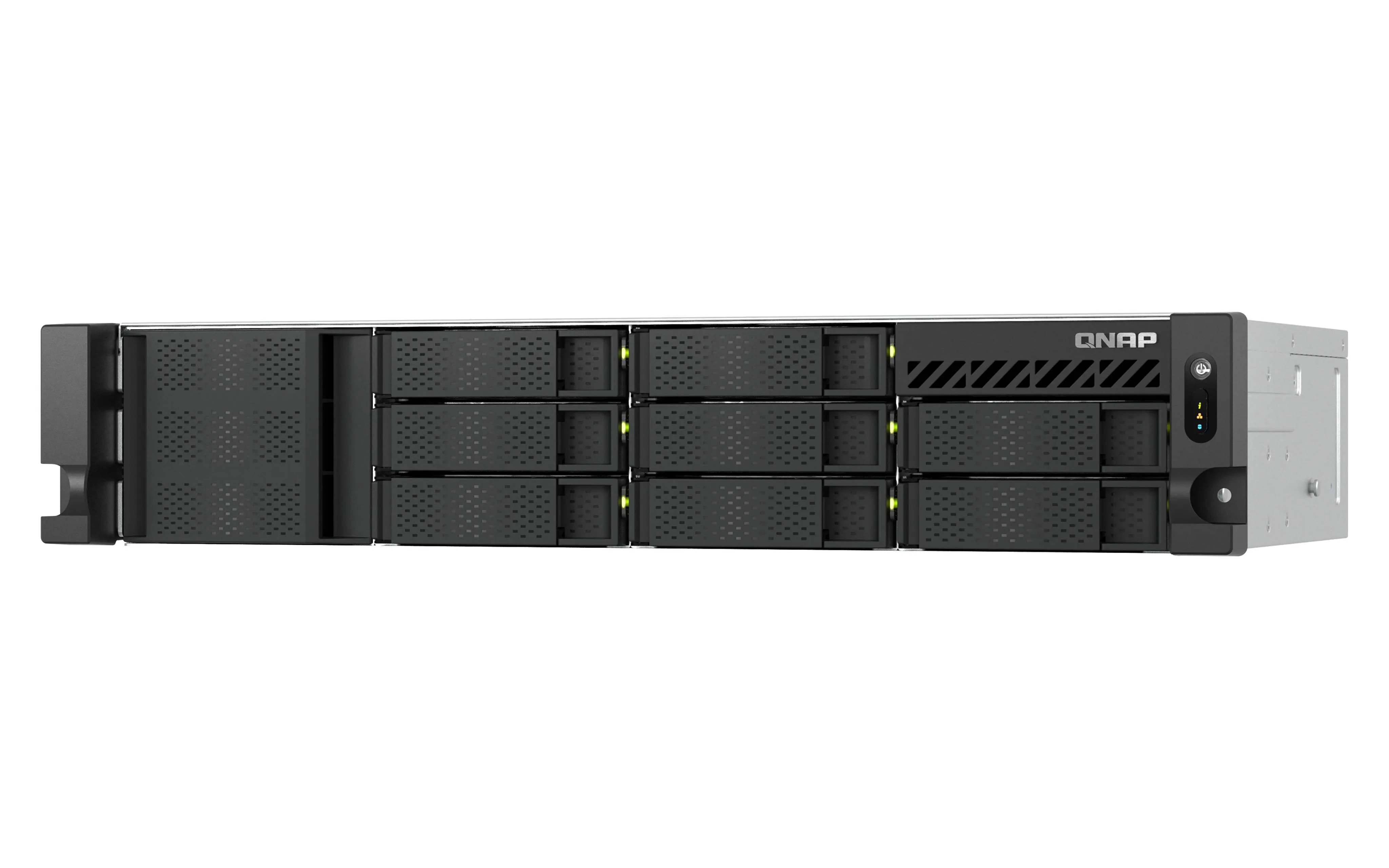 NSA QNAP TS-855eU-RP-8G, Intel Atom C5125 8 núcleos, RAM 8GB, 2U 8 bahías con doble 2.5GbE 6