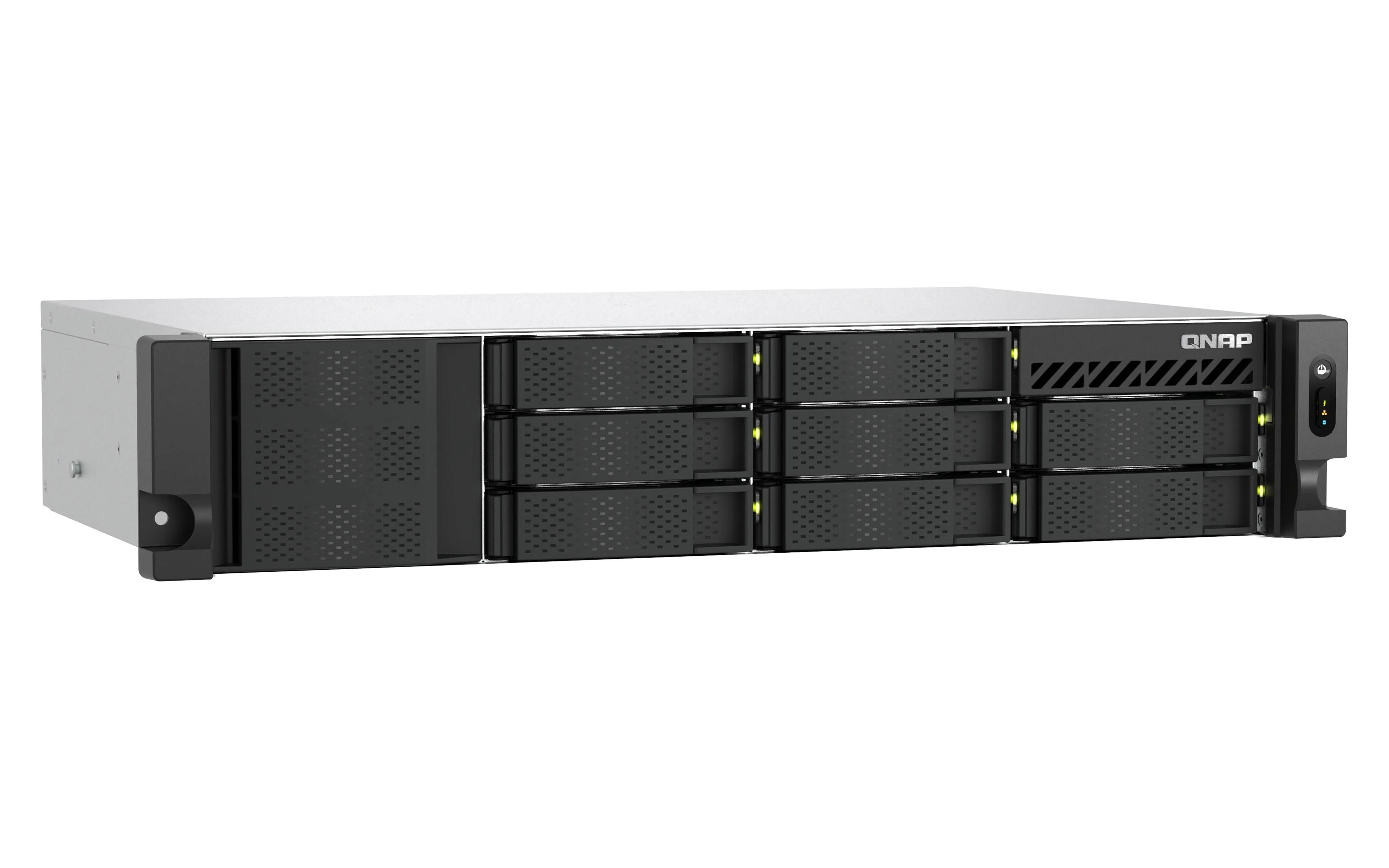 NSA QNAP TS-855eU-RP-8G, Intel Atom C5125 8 núcleos, RAM 8GB, 2U 8 bahías con doble 2.5GbE 8