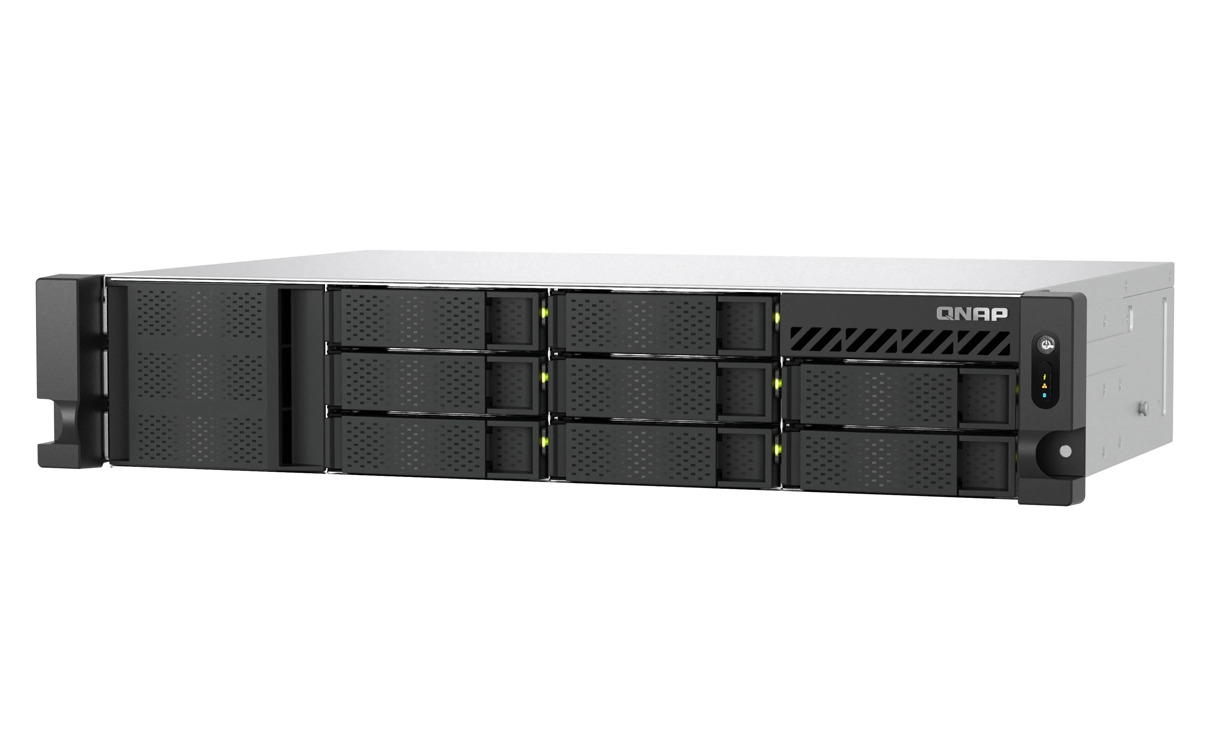 NSA QNAP TS-855eU-RP-8G, Intel Atom C5125 8 núcleos, RAM 8GB, 2U 8 bahías con doble 2.5GbE 9