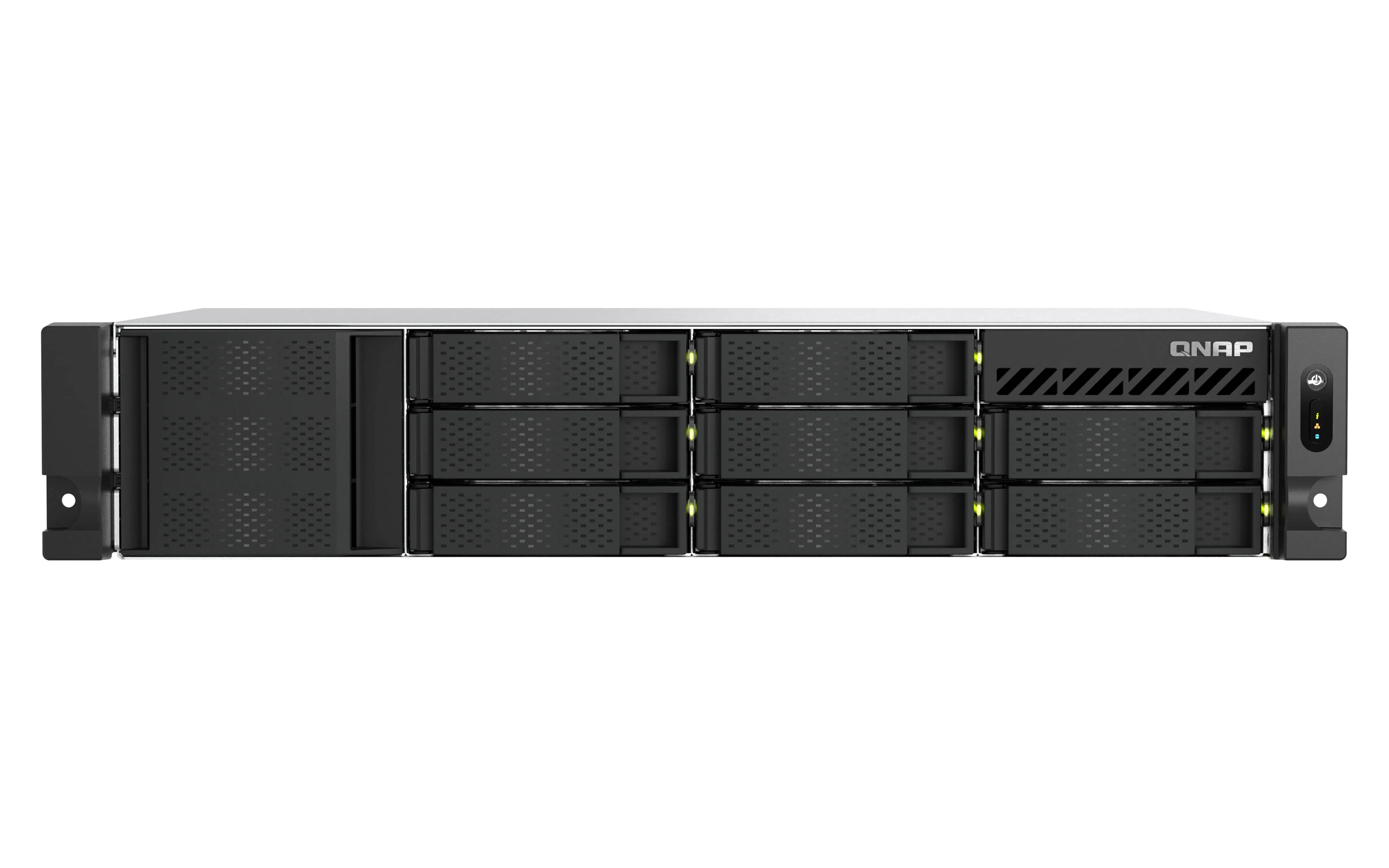 NSA QNAP TS-855eU-RP-8G, Intel Atom C5125 8 núcleos, RAM 8GB, 2U 8 bahías con doble 2.5GbE 11