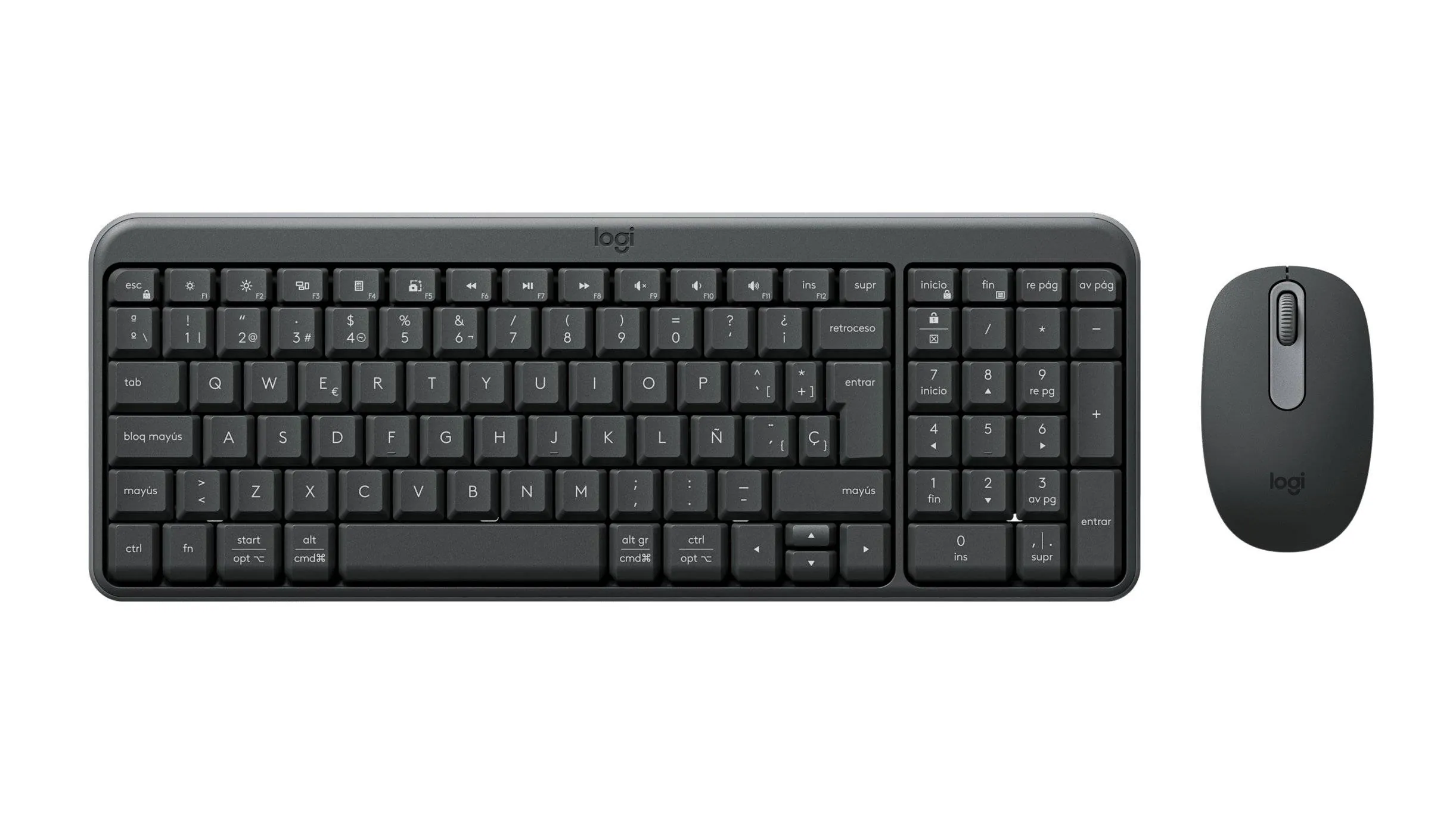 Kit Teclado y mouse Logitech MK250, 1000 DPI, Bluetooh low energy, Inalambrico, Grafito 7