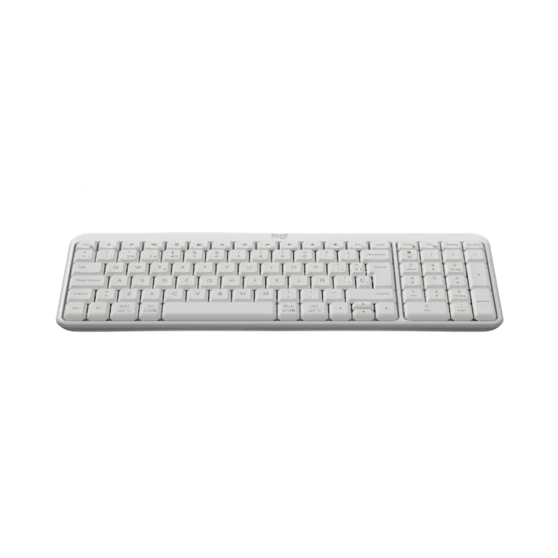 Teclado Inalámbrico Logitech K250, Bluetooth, Numérico, Pilas, Blanco crudo 2