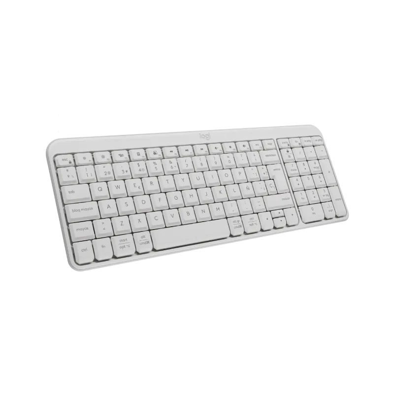 Teclado Inalámbrico Logitech K250, Bluetooth, Numérico, Pilas, Blanco crudo 3